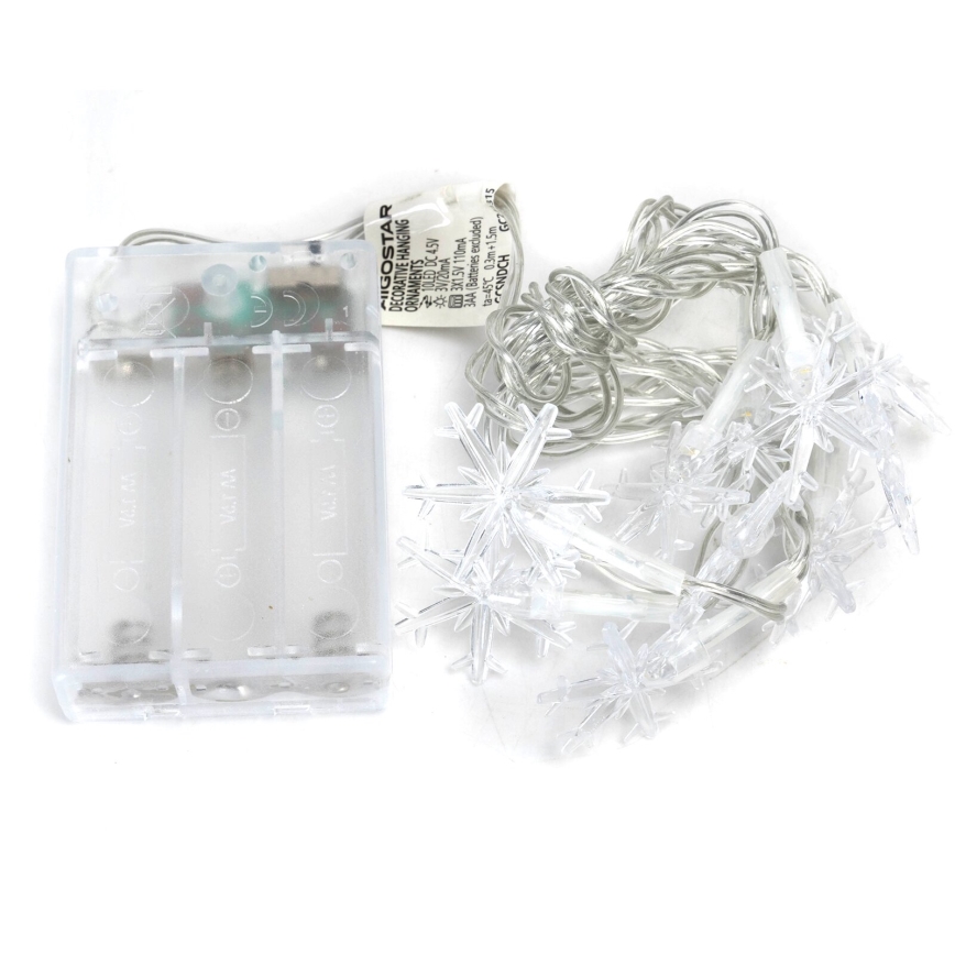 Aigostar - LED  řetěz 20xLED/3xAA 3,3m vločky