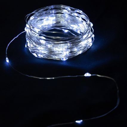 Aigostar - LED  řetěz 30xLED/3xAA 3,3 m studená bílá