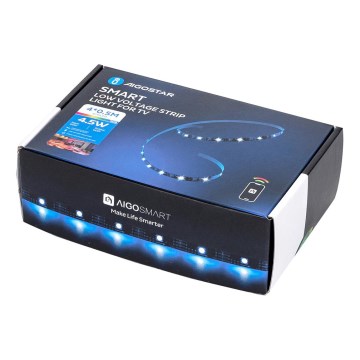 Aigostar - LED RGB Chytrý stmívatelný pásek 4x0,5m LED/4,5W/5V Wi-Fi + dálkové ovládání