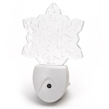 Aigostar - LED RGB Noční světlo se senzorem soumraku LED/0,5W/230V vločka