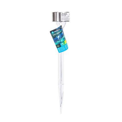 Aigostar - LED RGB Solární lampa LED/0,006W/1,2V 32 cm matný chrom IP44