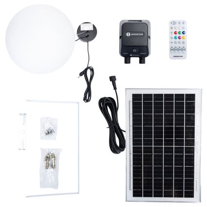 Aigostar - LED RGB Stmívatelný solární lustr MESH LED/5W/3,7V 8000 mAh 2700K-6500K IP65 pr. 30 cm