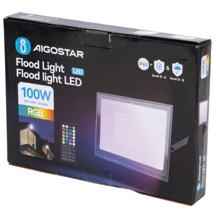 Aigostar - LED RGB Stmívatelný reflektor LED/100W/230V IP65 + dálkové ovládání