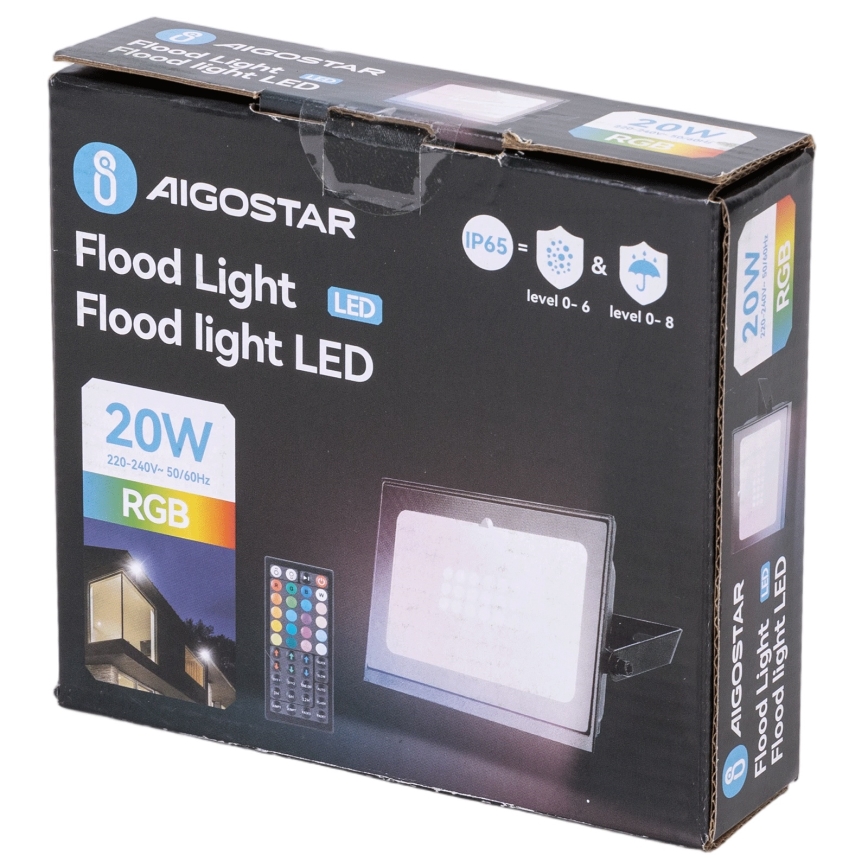 Aigostar - LED RGB Stmívatelný reflektor LED/10W/230V IP65 + dálkové ovládání