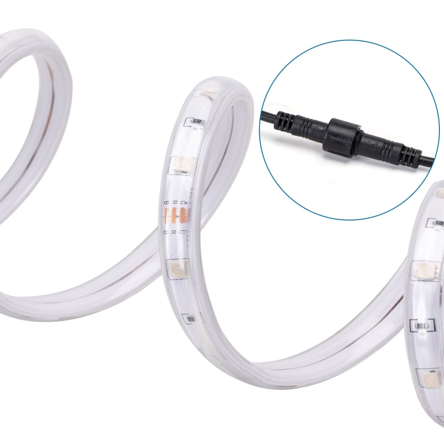 Aigostar - LED RGB Stmívatelný solární pásek LED/5W/3,2V 5+2m IP65 + dálkové ovládání