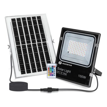 Aigostar - LED RGB Stmívatelný solární reflektor LED/100W/3,2V IP66 + dálkové ovládání