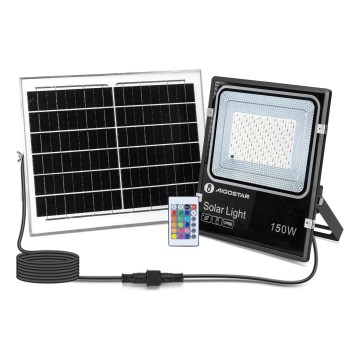 Aigostar - LED RGB Stmívatelný solární reflektor LED/150W/3,2V IP66 + dálkové ovládání