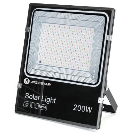 Aigostar - LED RGB Stmívatelný solární reflektor LED/200W/3,2V IP66 + dálkové ovládání