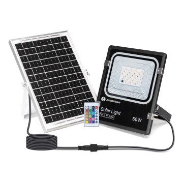 Aigostar - LED RGB Stmívatelný solární reflektor LED/50W/3,2V IP66 + dálkové ovládání