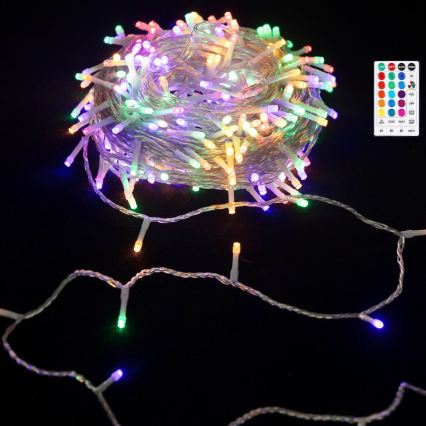 Aigostar - LED RGB Venkovní vánoční řetěz 50xLED/7 funkcí 4xAA 5,3m IP44 multicolor + dálkové ovládání