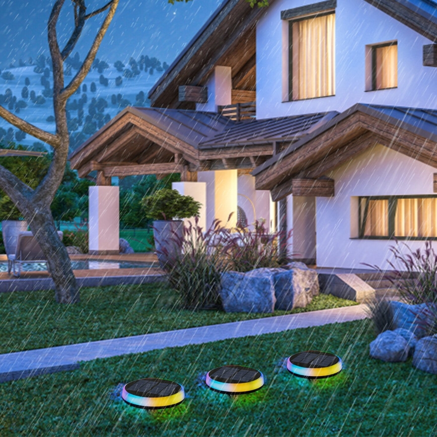 Aigostar - LED RGBIC Solární svítidlo LED/0,6W/3,7V IP65