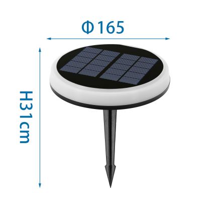 Aigostar - LED RGBIC Solární svítidlo LED/0,6W/3,7V IP65