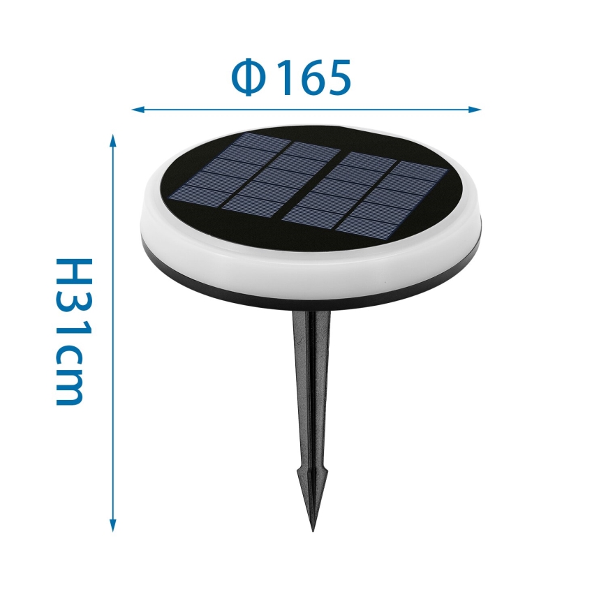Aigostar - LED RGBIC Solární svítidlo LED/0,6W/3,7V IP65
