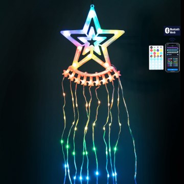 Aigostar - LED RGBICW Venkovní vánoční dekorace 250xLED/230V 2,5m IP44 + dálkové ovládání