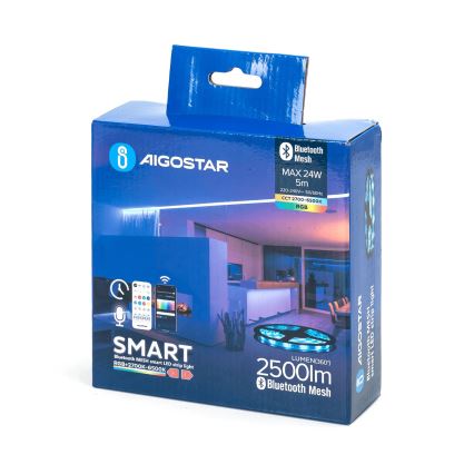 Aigostar - LED RGBW Stmívatelný pásek 5m MESH Smart LED/24W/230V 2700-6500K + dálkové ovládání