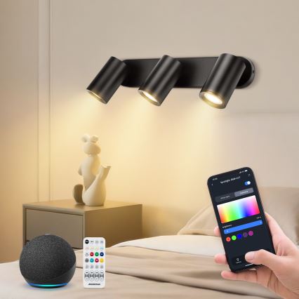 Aigostar - LED RGBW Stmívatelné bodové svítidlo MESH 3xLED/4,9W/230V 2700-6500K bílá + dálkové ovládání