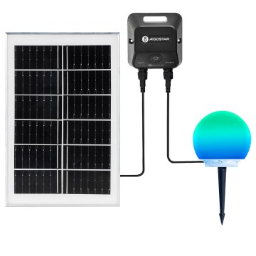 Aigostar - LED RGBW Stmívatelná venkovní lampa MESH LED/20W/3,7V 4000mAh 2700-6500K IP65 pr. 20 cm + dálkové ovládání