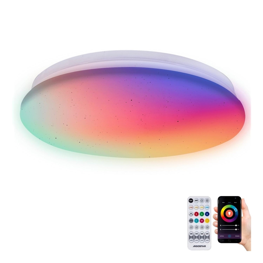 Aigostar - LED RGBW Stmívatelné koupelnové stropní svítidlo MESH Smart LED/12W/230V IP44 + dálkové ovládání