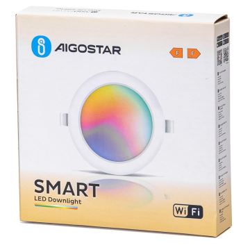Aigostar - LED RGBW Stmívatelné podhledové svítidlo LED/9W/230V 2700-6500K pr. 14,5 cm Wi-Fi