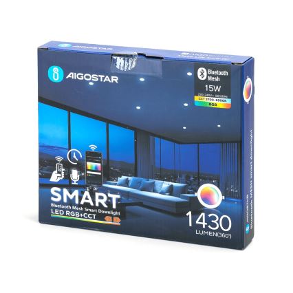 Aigostar - LED RGBW Stmívatelné podhledové svítidlo MESH LED/15W/230V 2700-6500K pr. 17 cm