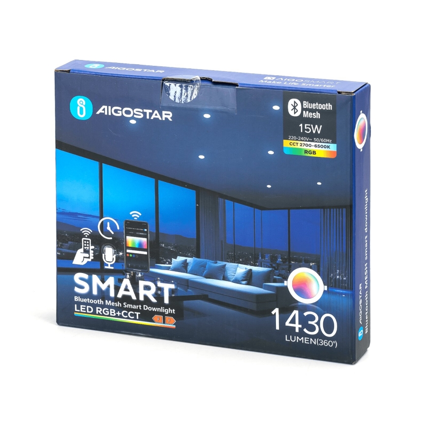 Aigostar - LED RGBW Stmívatelné podhledové svítidlo MESH LED/15W/230V 2700-6500K pr. 17 cm