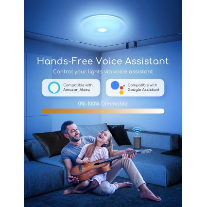 Aigostar - LED RGBW Stmívatelné stropní svítidlo 18W/230V pr. 34 cm Wi-Fi