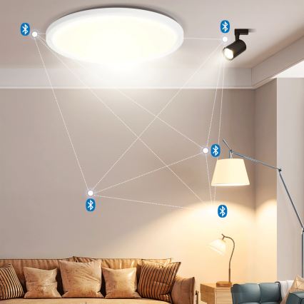 Aigostar - LED RGBW Stmívatelné stropní svítidlo MESH LED/24W/230V 3000-6500K bílá + dálkové ovládání