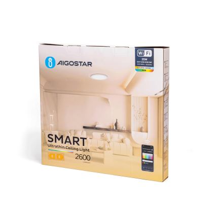 Aigostar - LED RGBW Stmívatelné stropní svítidlo LED/25W/230V 2700-6500K Wi-Fi