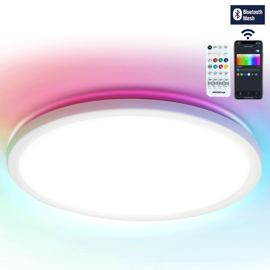 Aigostar - LED RGBW Stmívatelné stropní svítidlo MESH LED/36W/230V 3000-6500K bílá + dálkové ovládání