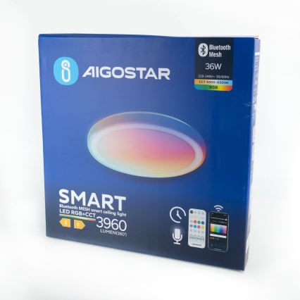 Aigostar - LED RGBW Stmívatelné stropní svítidlo MESH LED/36W/230V 3000-6500K + dálkové ovládání