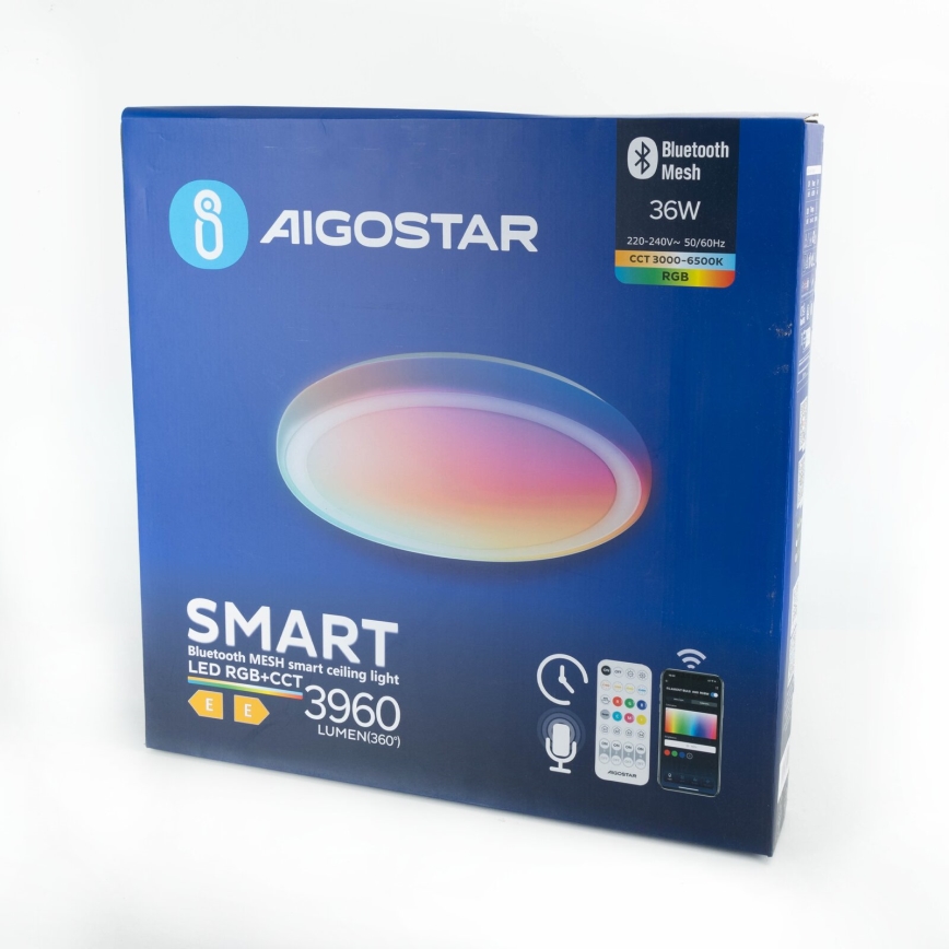 Aigostar - LED RGBW Stmívatelné stropní svítidlo MESH LED/36W/230V 3000-6500K + dálkové ovládání