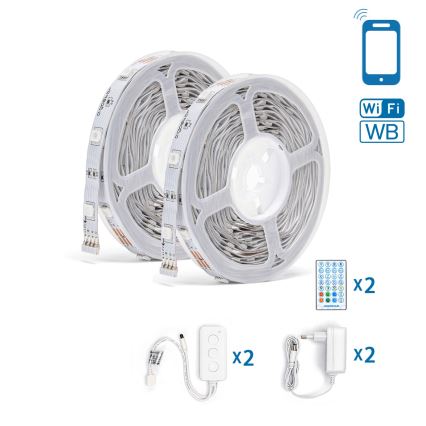 Aigostar - LED RGBW Stmívatelný pásek LED/18W/12V 2x5 m Wi-Fi