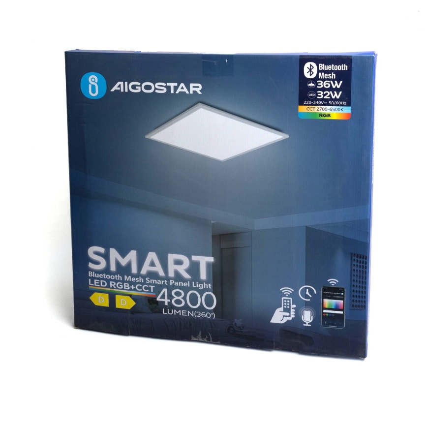 Aigostar - LED RGBW Stmívatelný podhledový panel MESH LED/36W/230V 60x60 cm