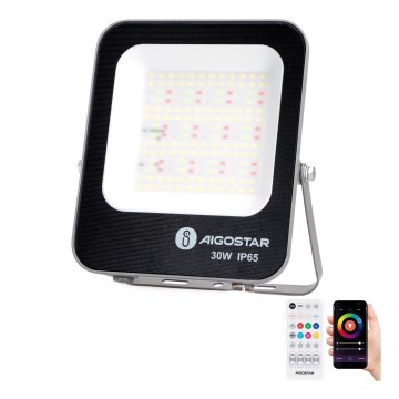 Aigostar - LED RGBW Stmívatelný reflektor MESH Smart LED/30W/230V 6500K IP65 + dálkové ovládání