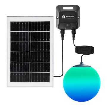 Aigostar - LED RGBW Stmívatelný solární lustr MESH LED/20W/3,7V 4000 mAh 2700K-6500K IP65 pr. 20 cm