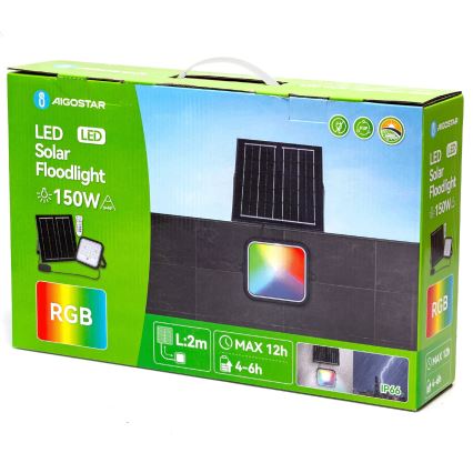 Aigostar - LED RGBW Stmívatelný solární reflektor LED/150W/3,4V IP66 + dálkové ovládání