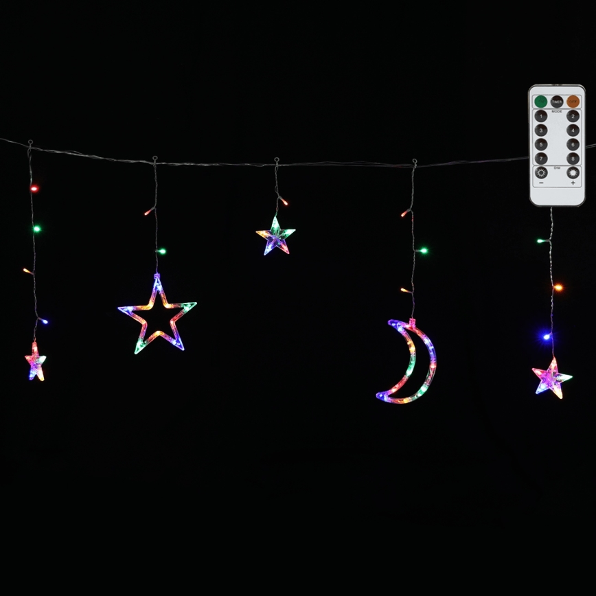 Aigostar - LED RGBY Venkovní vánoční řetěz 120xLED/8 funkcí 3x0,6m IP44 multicolor + dálkové ovládání