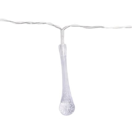 Aigostar - LED Venkovní vánoční řetěz 25xLED/8 funkcí 3xAA 2,5m IP44 multicolor kapky