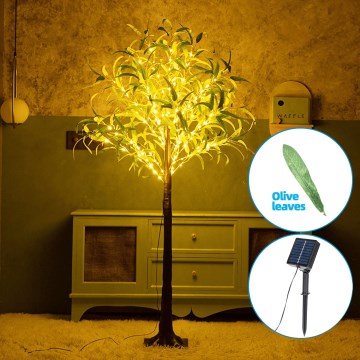 Aigostar - LED Solární dekorace 210xLED/3,5m IP65 teplá bílá olive