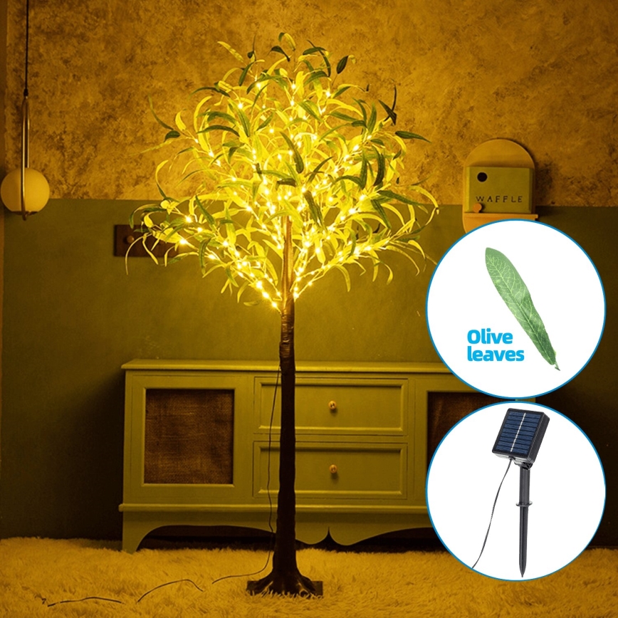 Aigostar - LED Solární dekorace 210xLED/3,5m IP65 teplá bílá olive