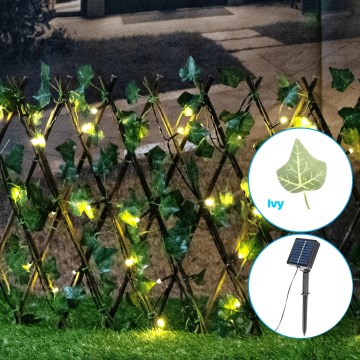 Aigostar - LED Solární dekorace 56xLED/2x0,4m IP65 300 mAh teplá bílá ivy