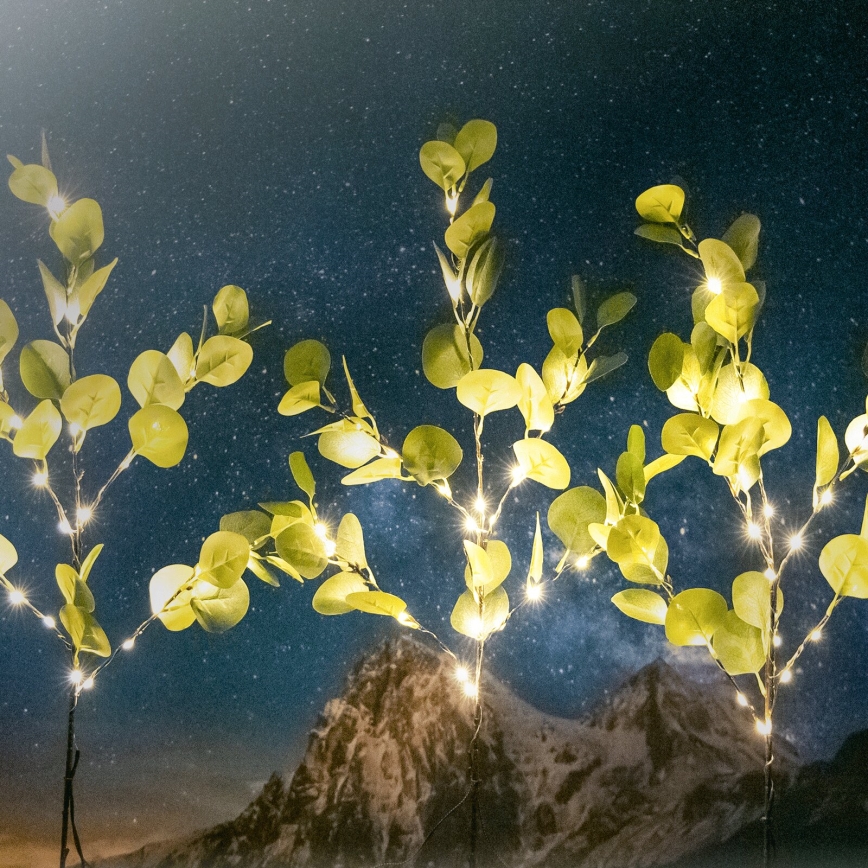 Aigostar - LED Solární dekorace 60xLED/3,5m IP65 teplá bílá eukalyptus