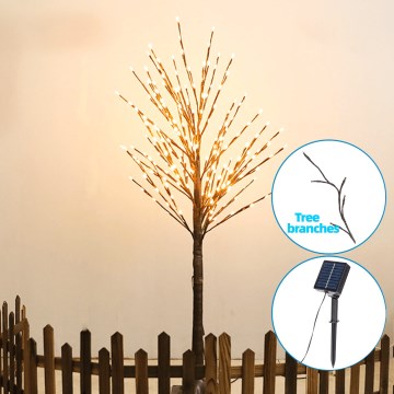 Aigostar - LED Solární dekorace 64xLED/3,2m IP65 teplá bílá strom