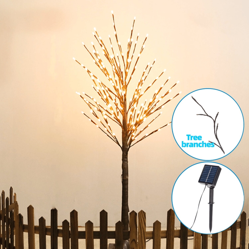 Aigostar - LED Solární dekorace 64xLED/3,2m IP65 teplá bílá strom