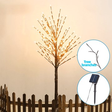 Aigostar - LED Solární dekorace 96xLED/3,5m IP65 teplá bílá strom