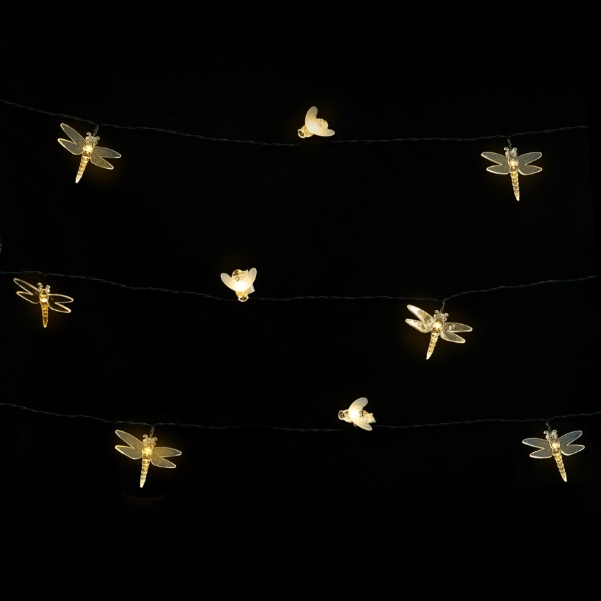 Aigostar - LED Solární dekorační řetěz 50xLED/8 funkcí 10 m 800 mAh IP65 teplá bílá