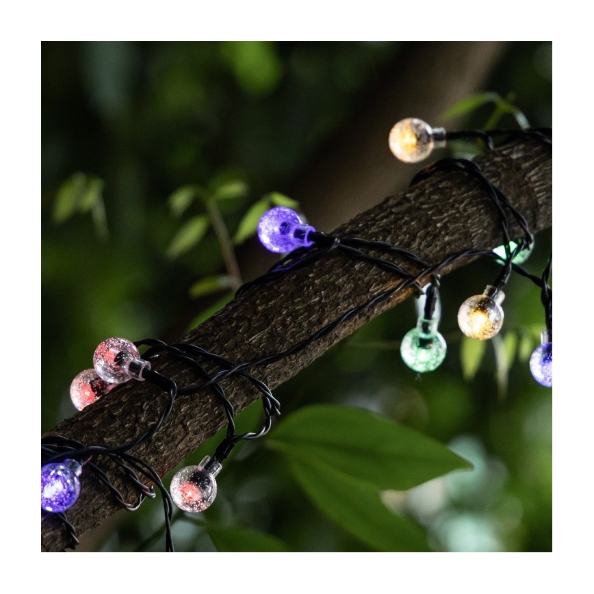 Aigostar - LED Solární dekorační řetěz 50xLED/8 funkcí 12m IP65 multicolor