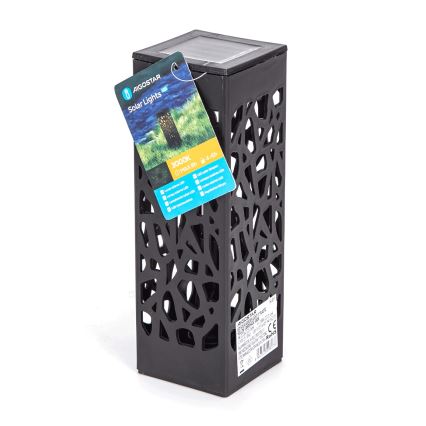 Aigostar - LED Solární lampa LED/0,006W/1,2V 100 mAh 28,5 cm černá 6500K IP44