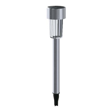 Aigostar - LED Solární lampa LED/0,006W/1,2V 29,5 cm 40 mAh matný chrom 6500K IP44