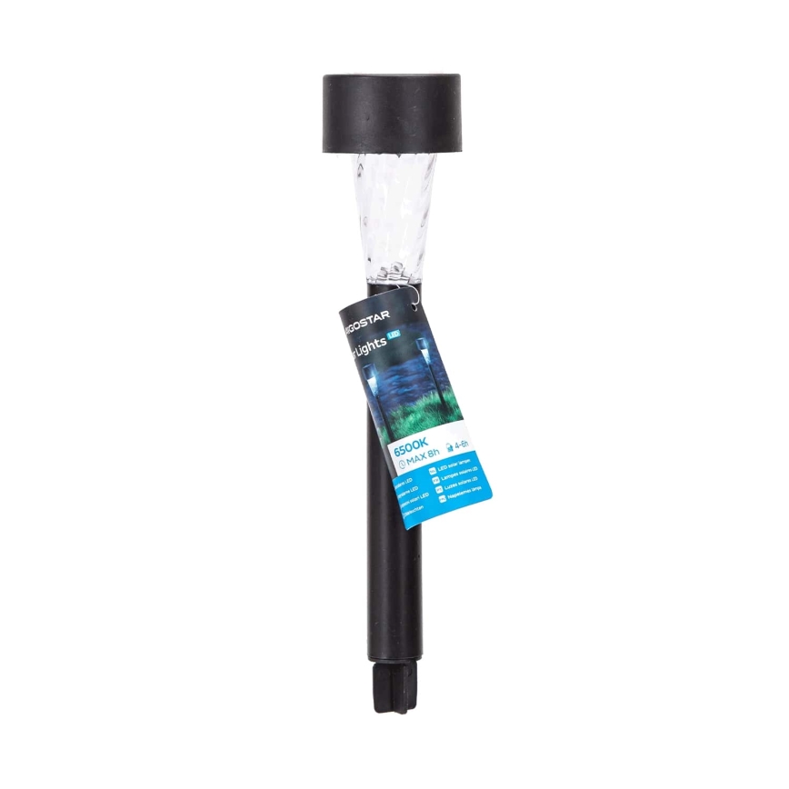 Aigostar - LED Solární lampa LED/0,006W/1,2V 40 mAh 29,5 cm černá 6500K IP44